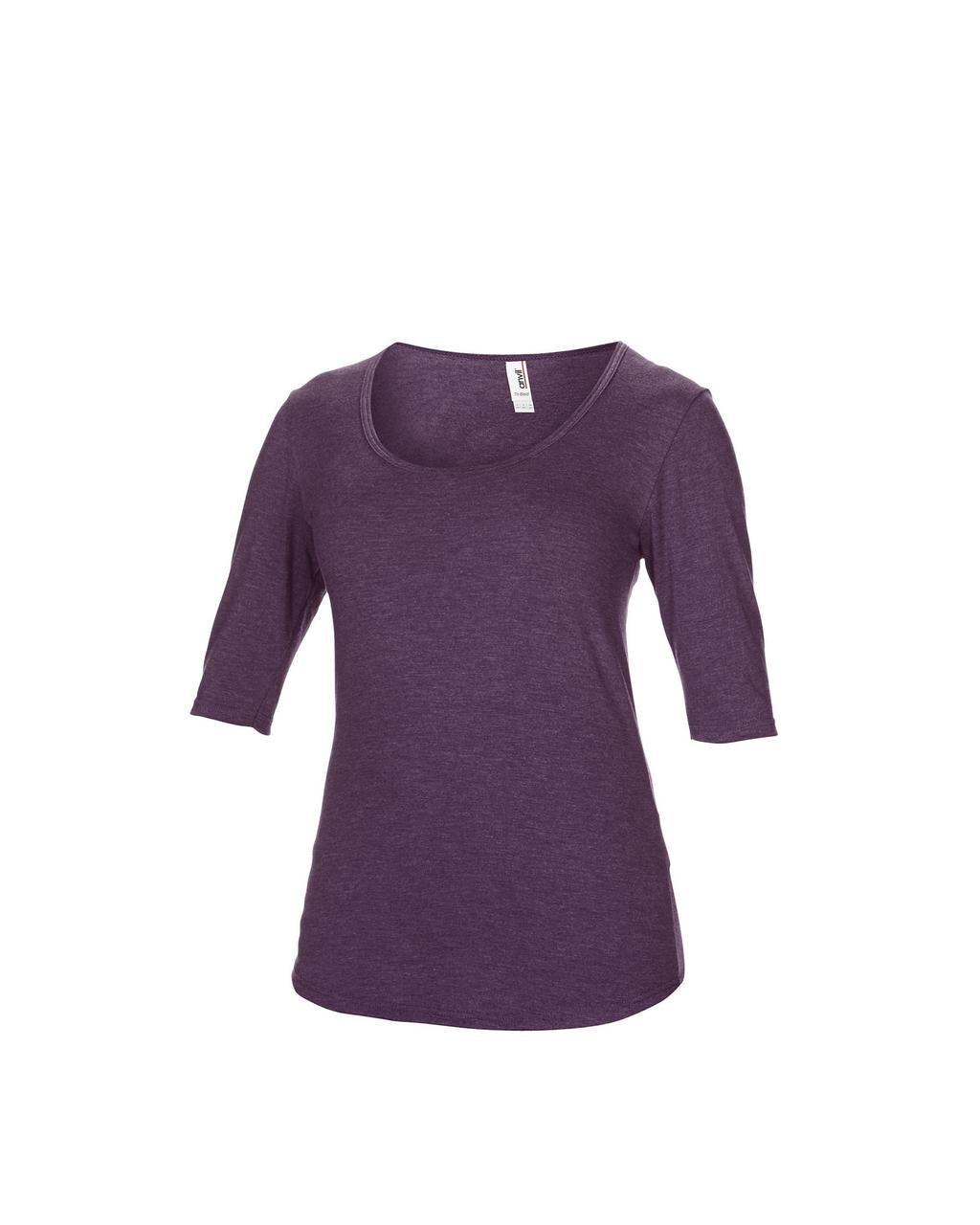WOMEN’S TRI-BLEND DEEP SCOOP 1/2 SLEEVE TEE