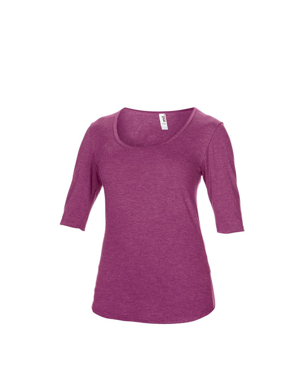 WOMEN’S TRI-BLEND DEEP SCOOP 1/2 SLEEVE TEE