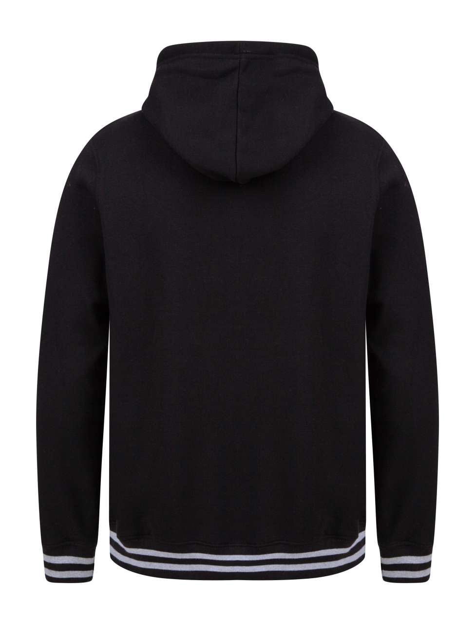 HOODIE WITH STRIPED CUFFS