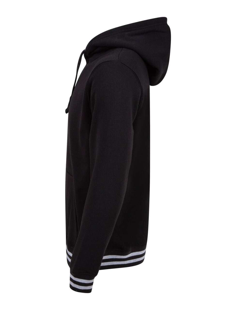HOODIE WITH STRIPED CUFFS