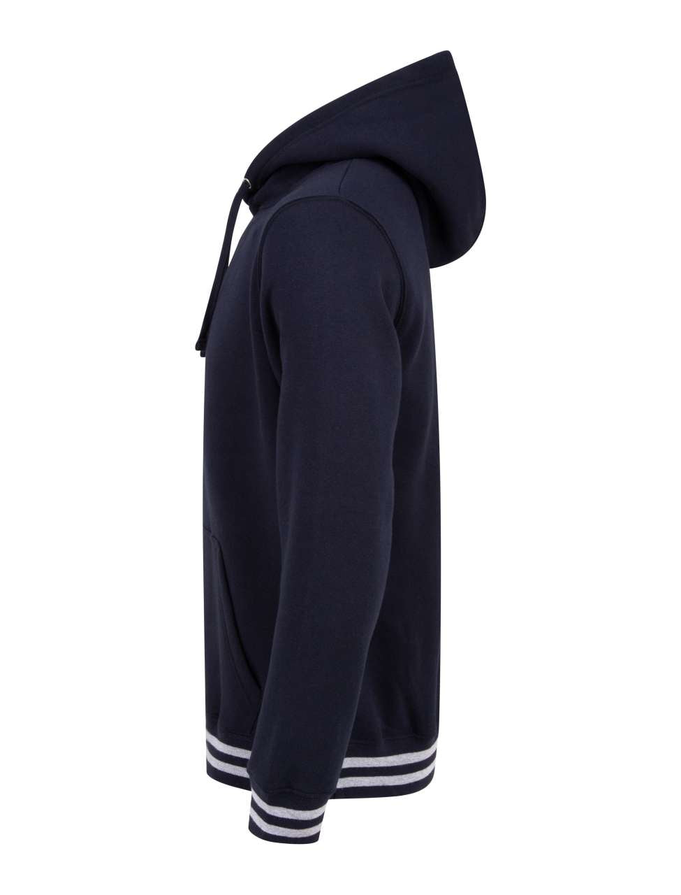 HOODIE WITH STRIPED CUFFS