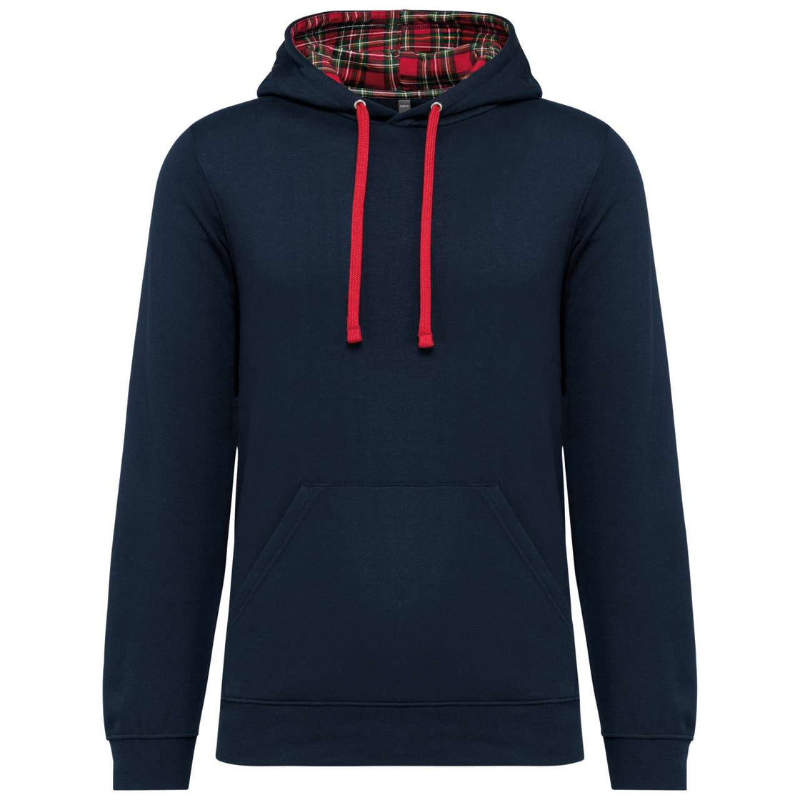 UNISEX CONTRAST PATTERNED HOODED SWEATSHIRT