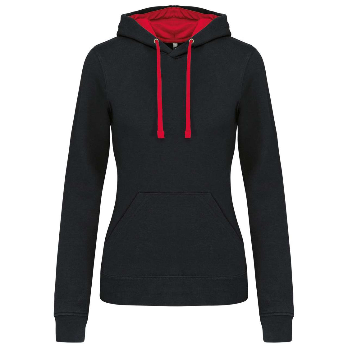 LADIES’ CONTRAST HOODED SWEATSHIRT