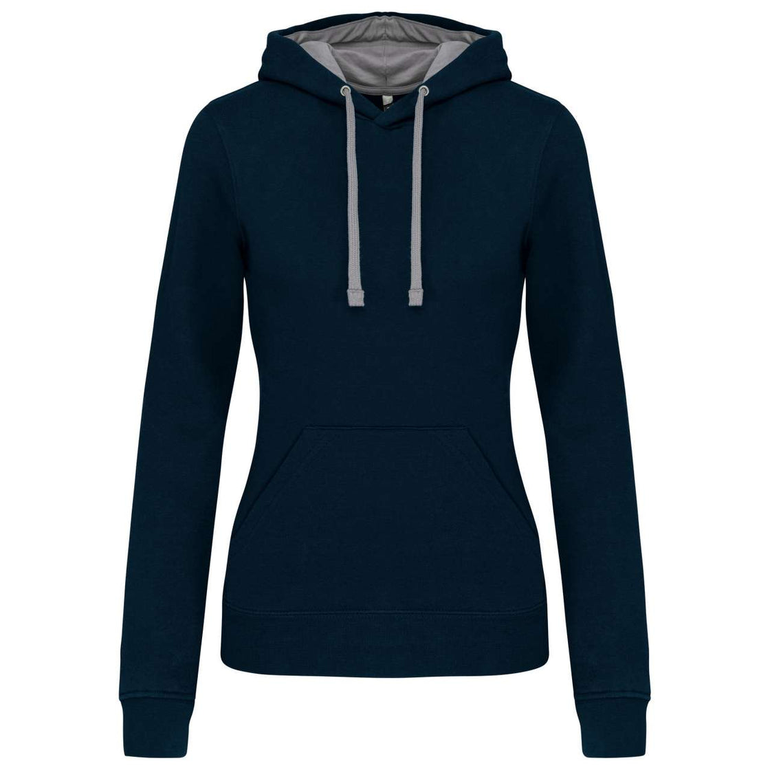 LADIES’ CONTRAST HOODED SWEATSHIRT