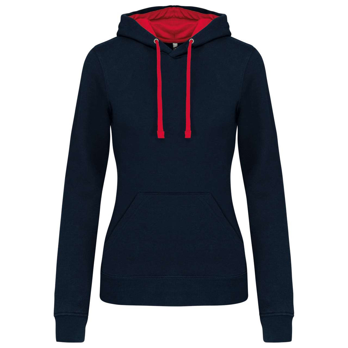 LADIES’ CONTRAST HOODED SWEATSHIRT