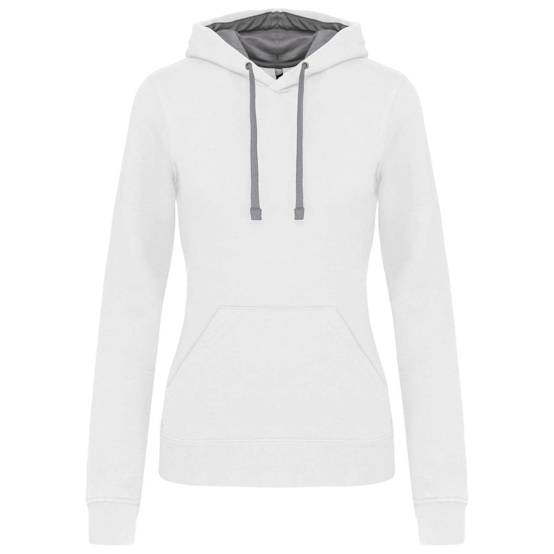 LADIES’ CONTRAST HOODED SWEATSHIRT