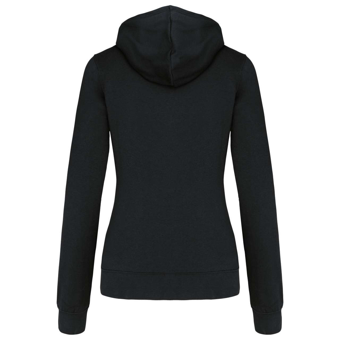 LADIES’ CONTRAST HOODED FULL ZIP SWEATSHIRT