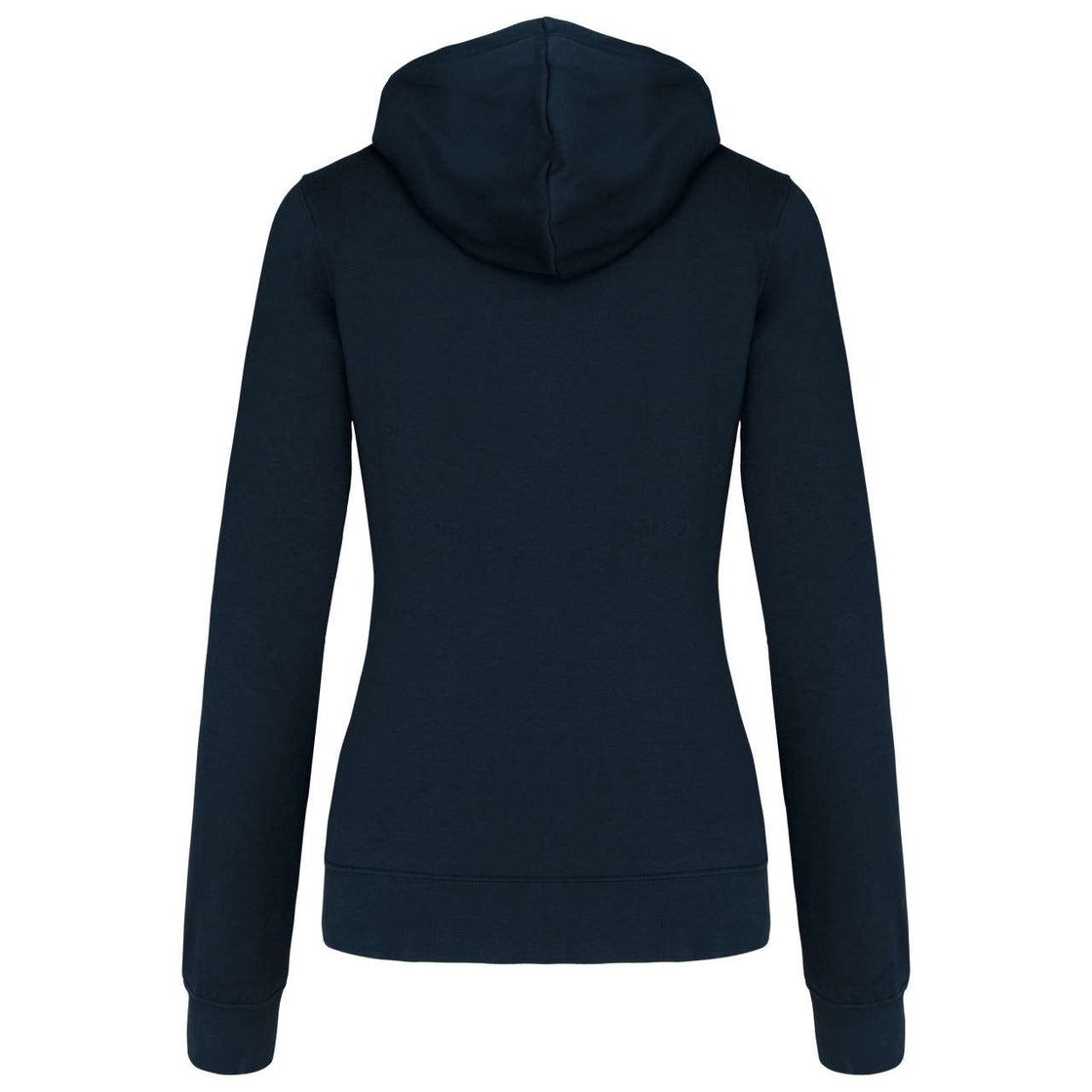 LADIES’ CONTRAST HOODED FULL ZIP SWEATSHIRT