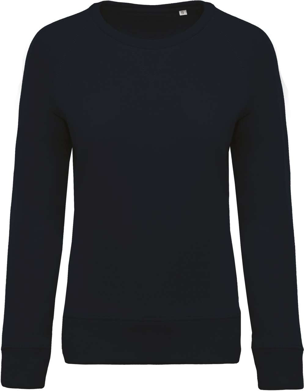 LADIES’ ORGANIC COTTON CREW NECK RAGLAN SLEEVE SWEATSHIRT