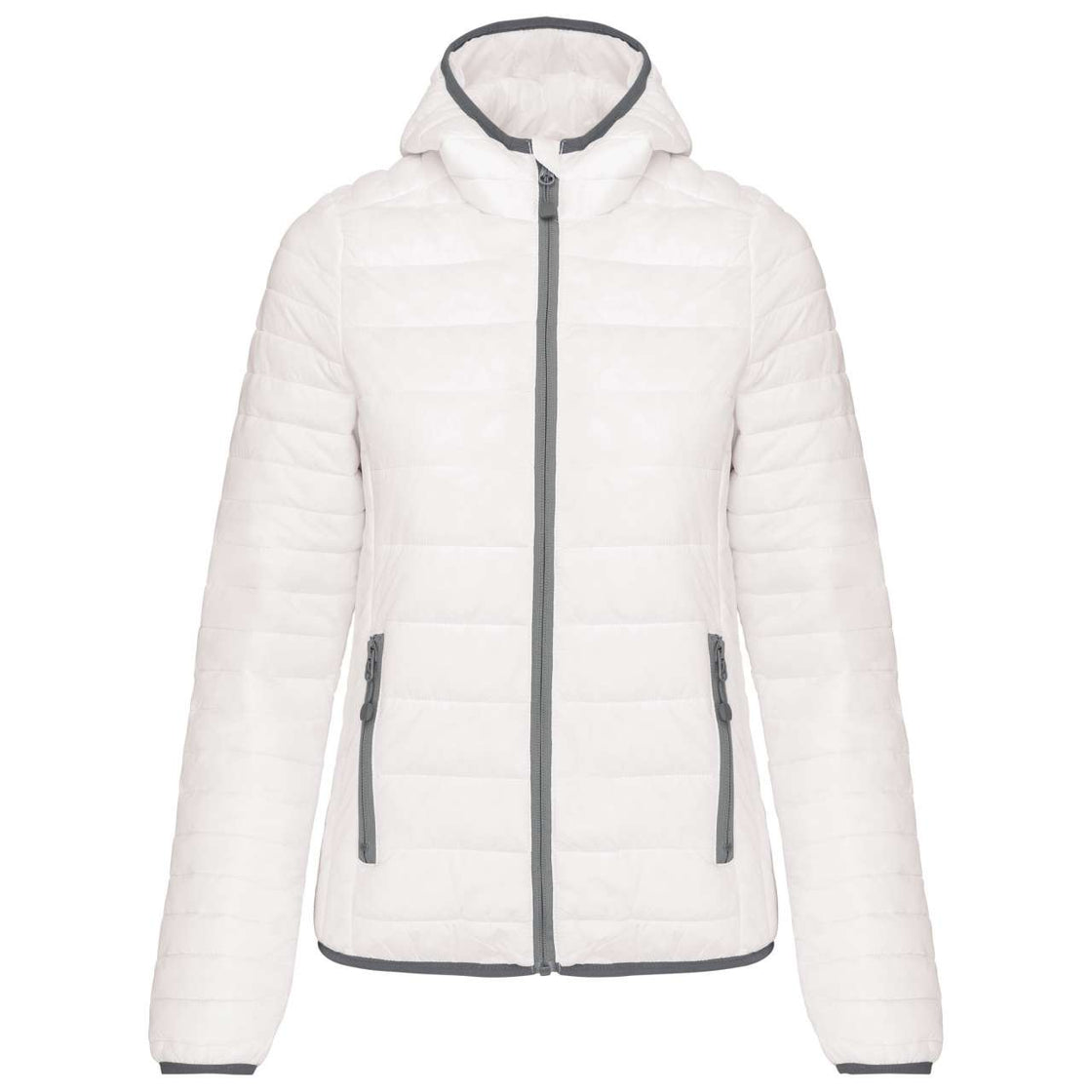LADIES' LIGHTWEIGHT HOODED PADDED JACKET