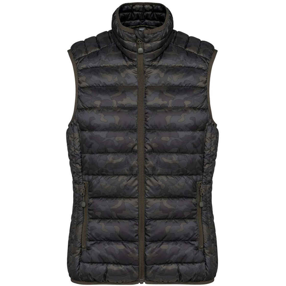 LADIES' LIGHTWEIGHT SLEEVELESS FAKE DOWN JACKET