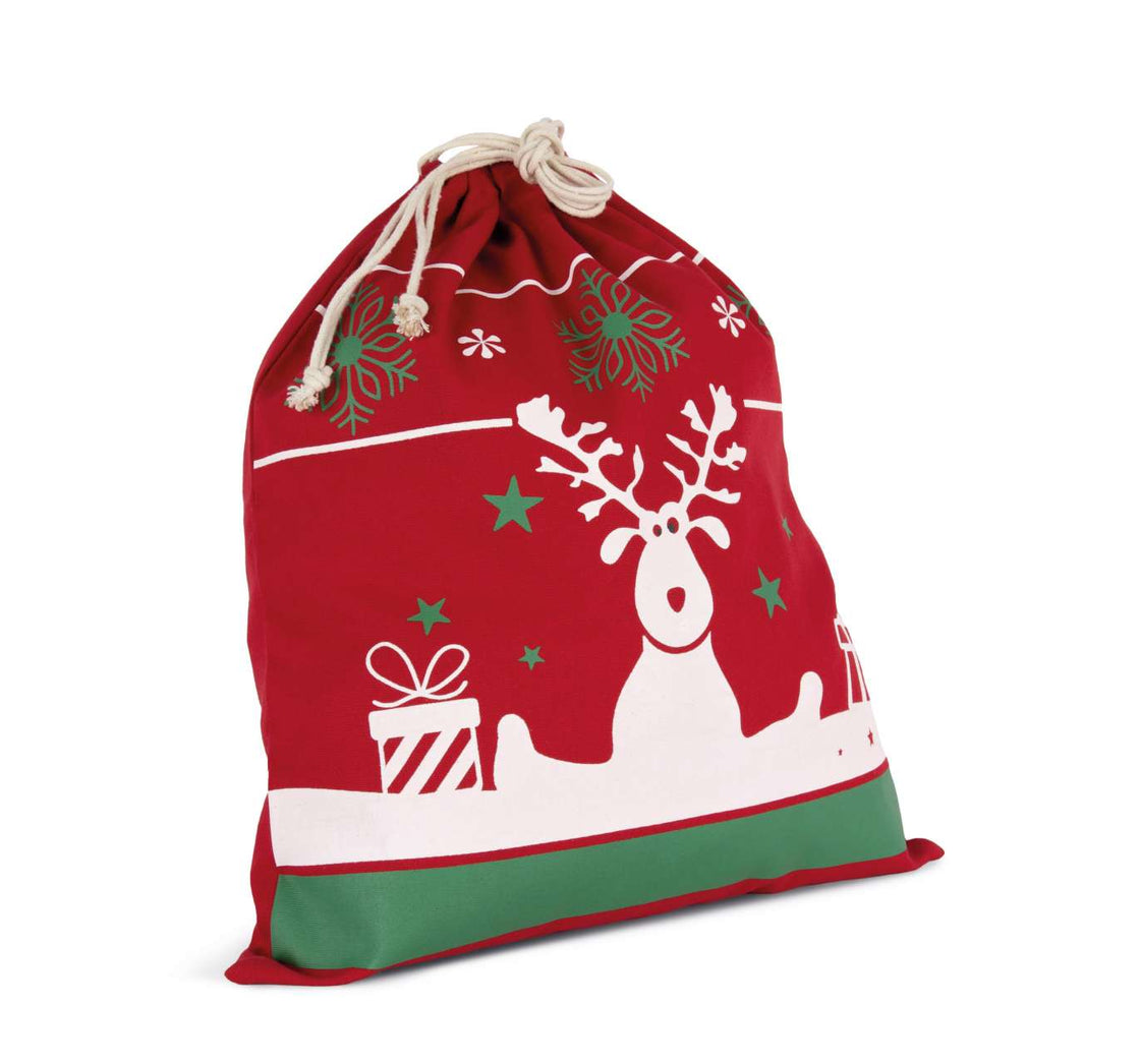 DRAWSTRING BAG WITH CHRISTMAS PATTERNS