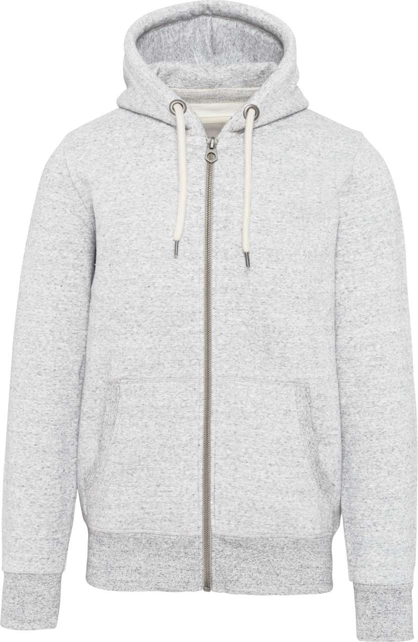 MEN’S VINTAGE ZIPPED HOODED SWEATSHIRT