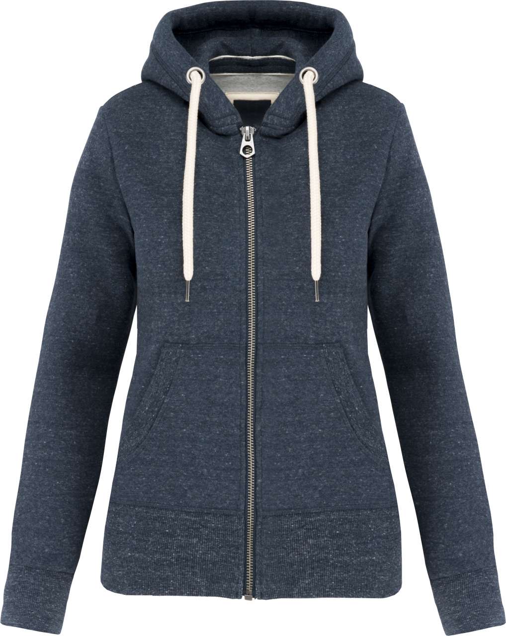 LADIES' VINTAGE ZIPPED HOODED SWEATSHIRT