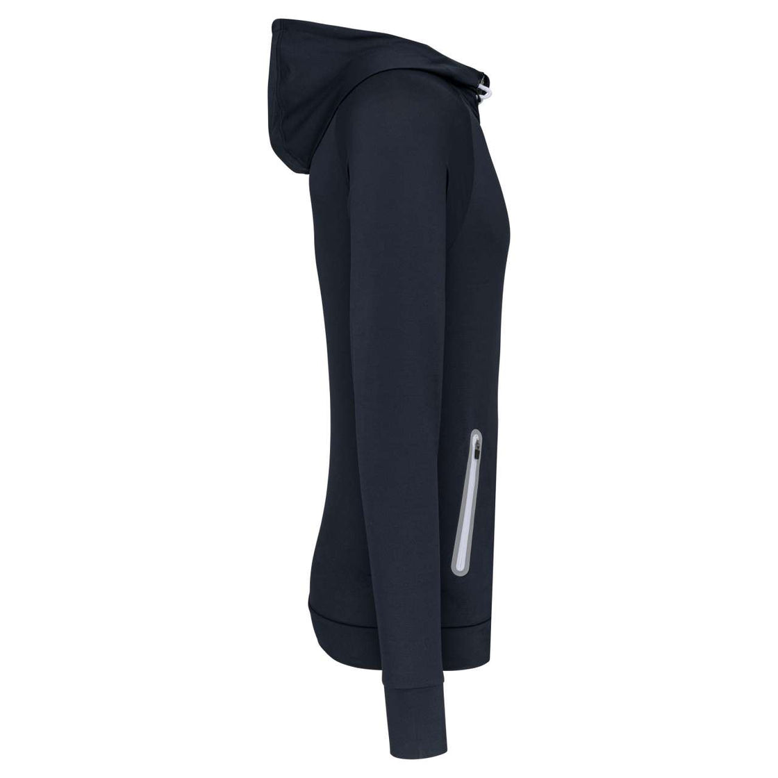ZIP NECK HOODED SPORTS SWEATSHIRT