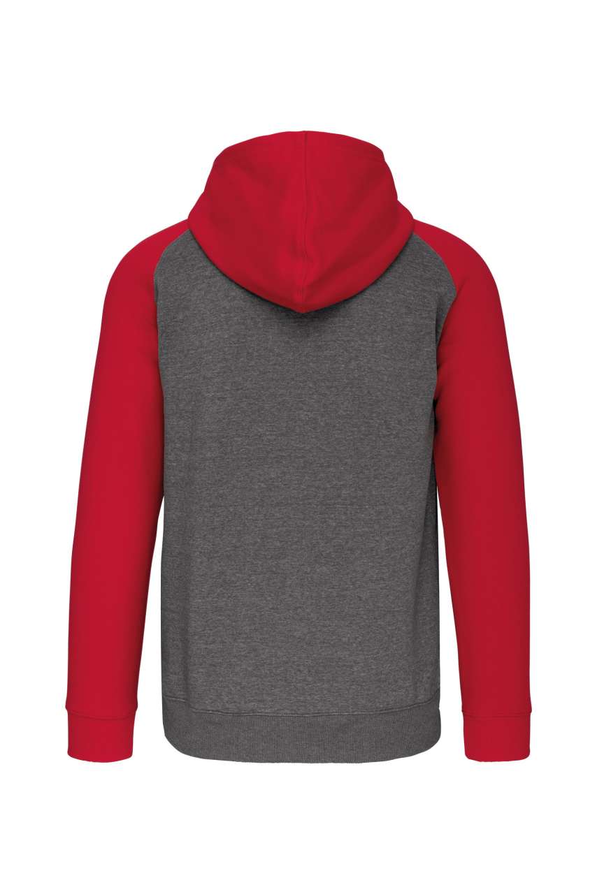 UNISEX TWO-TONE ZIPPED HOODED FLEECE JACKET