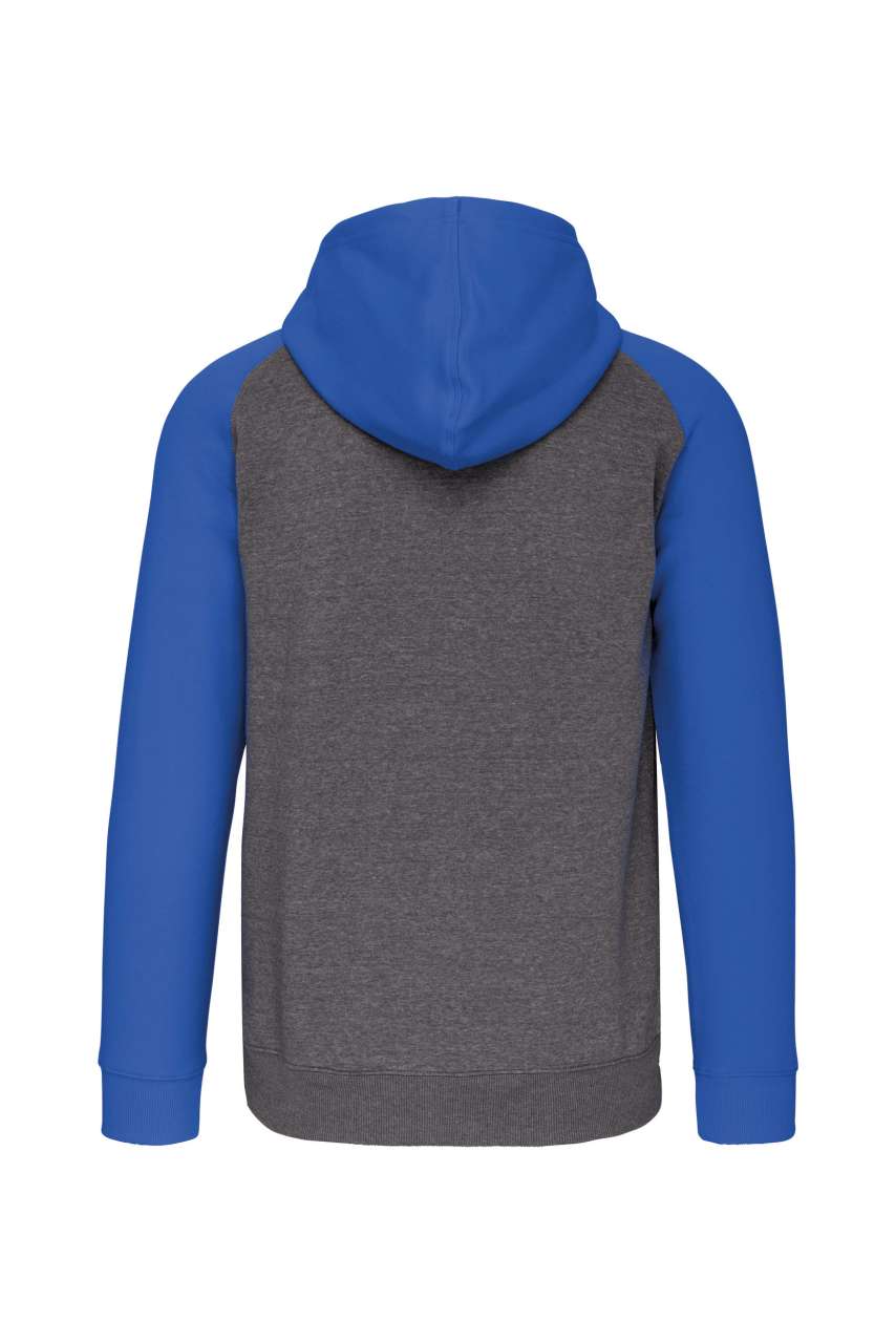 UNISEX TWO-TONE ZIPPED HOODED FLEECE JACKET