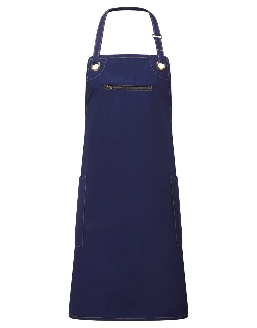 ‘BARLEY’ CONTRAST STITCH SUSTAINABLE BIB APRON