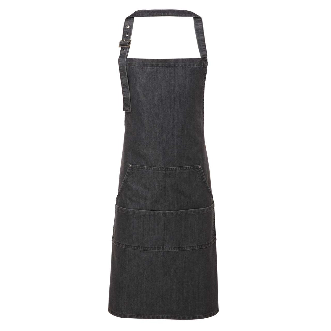 JEANS STITCH DENIM BIB APRON