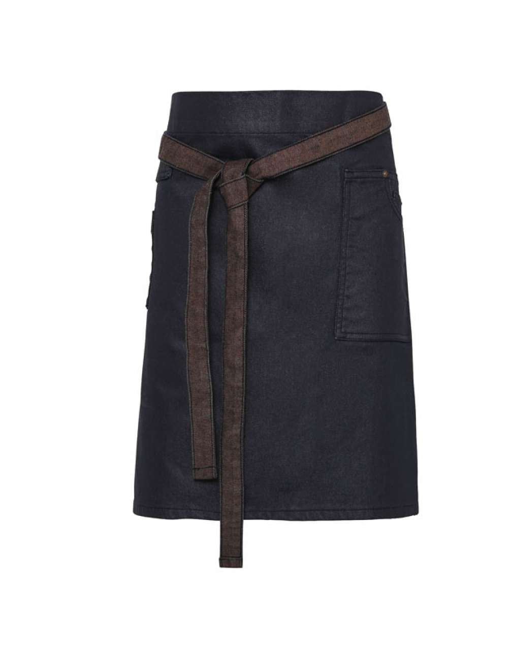 'DIVISION' WAXED LOOK DENIM WAIST APRON