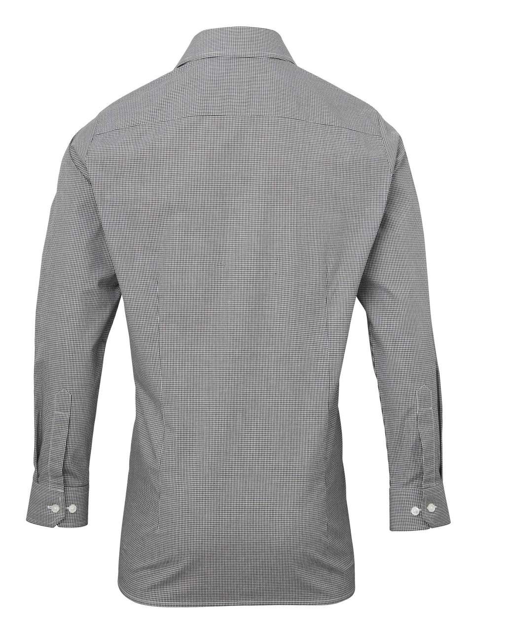MEN'S LONG SLEEVE GINGHAM COTTON MICROCHECK SHIRT