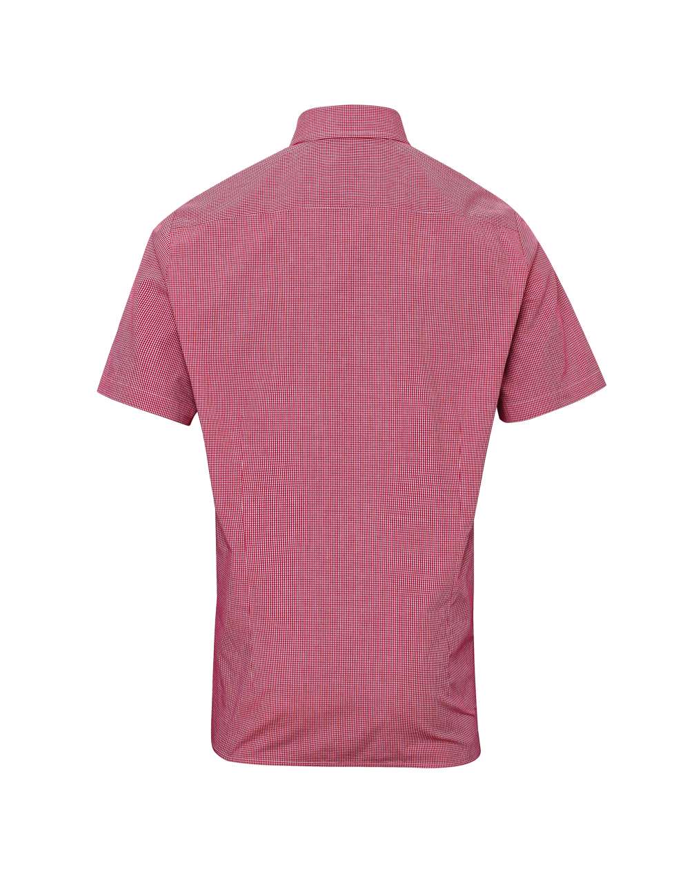 MEN'S SHORT SLEEVE GINGHAM COTTON MICROCHECK SHIRT
