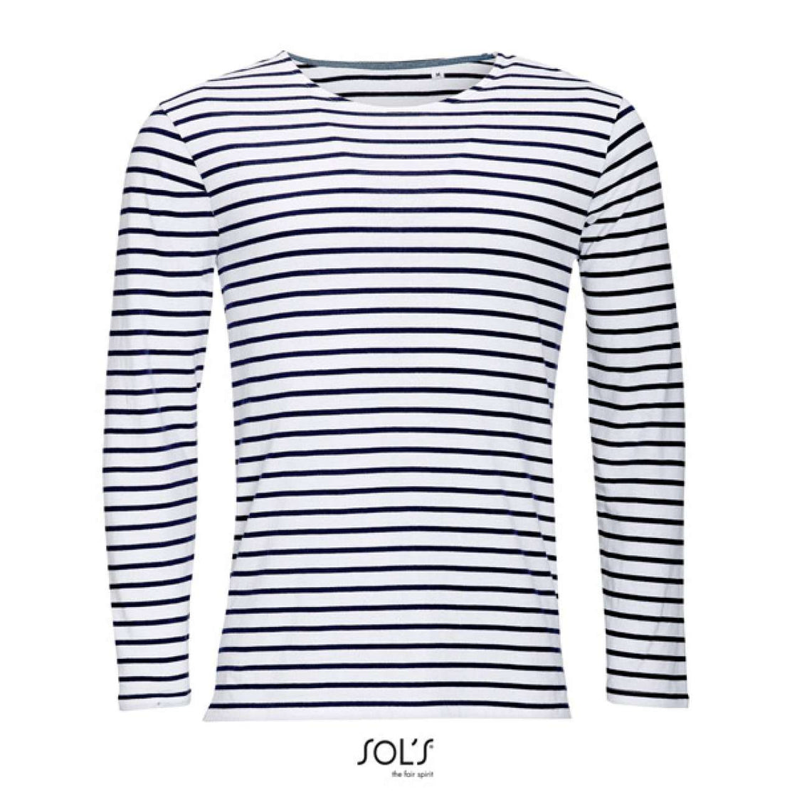 SOL'S MARINE MEN - LONG SLEEVE STRIPED T-SHIRT