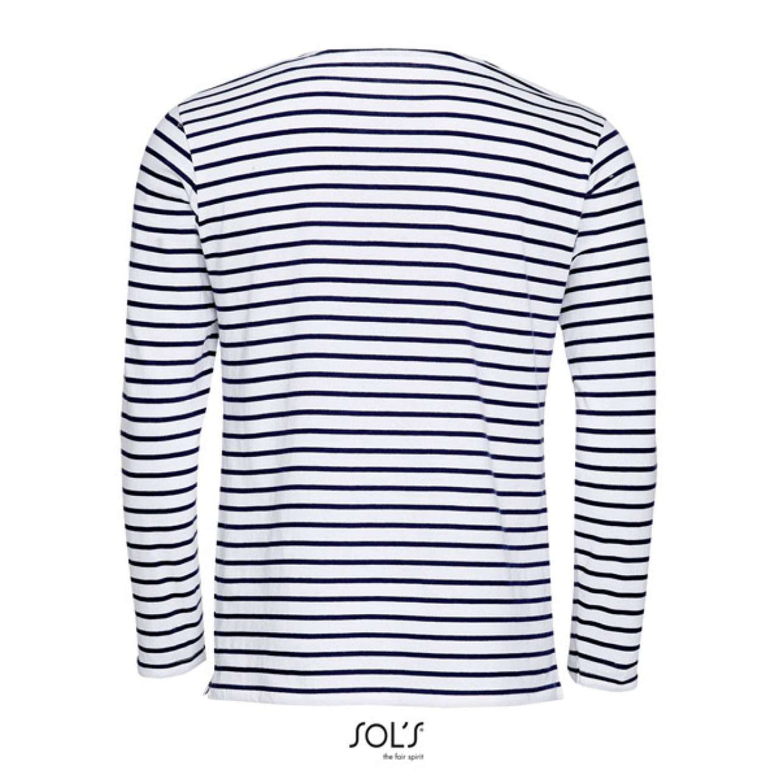 SOL'S MARINE MEN - LONG SLEEVE STRIPED T-SHIRT